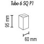 Потолочный светильник TopDecor Tubo6 SQ P1 23
