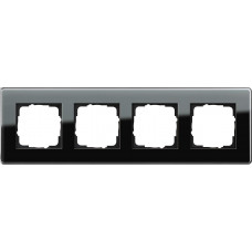 Рамка 4-постовая Gira Esprit C черное стекло 0214505