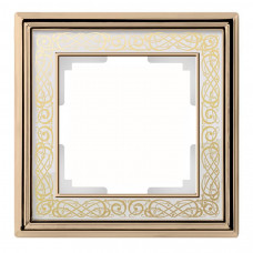 Рамка Palacio Gracia на 1 пост золото/белый WL77-Frame-01 4690389126017