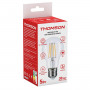 Лампа светодиодная филаментная Thomson E27 5W 4500K груша прозрачная TH-B2058