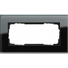 Рамка 2-модульная Gira Esprit черное стекло 100205