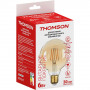 Лампа светодиодная филаментная Thomson E27 6W 1800K шар прозрачная TH-B2169