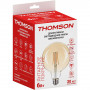 Лампа светодиодная филаментная Thomson E27 6W 1800K шар прозрачная TH-B2170